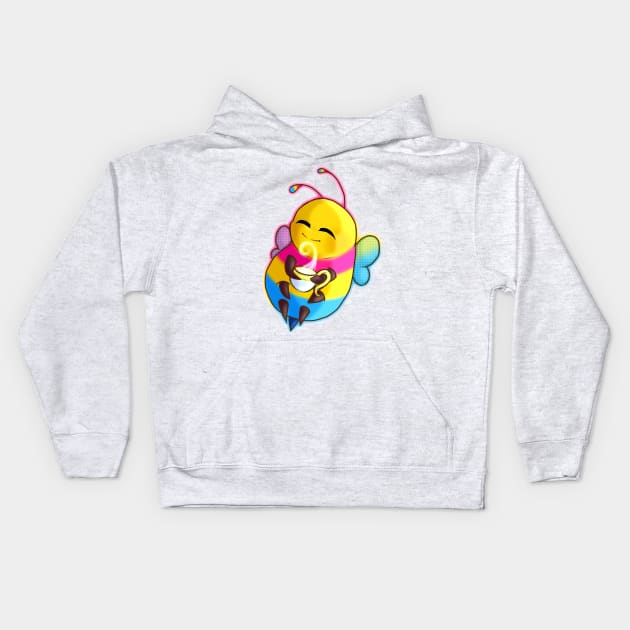 Pansexual bee Kids Hoodie by Zorveechu